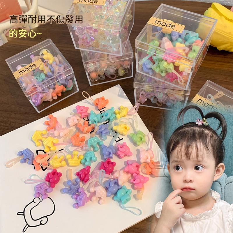 兒童高彈力不傷髮小皮筋(混色)  橡筋圈/小橡筋