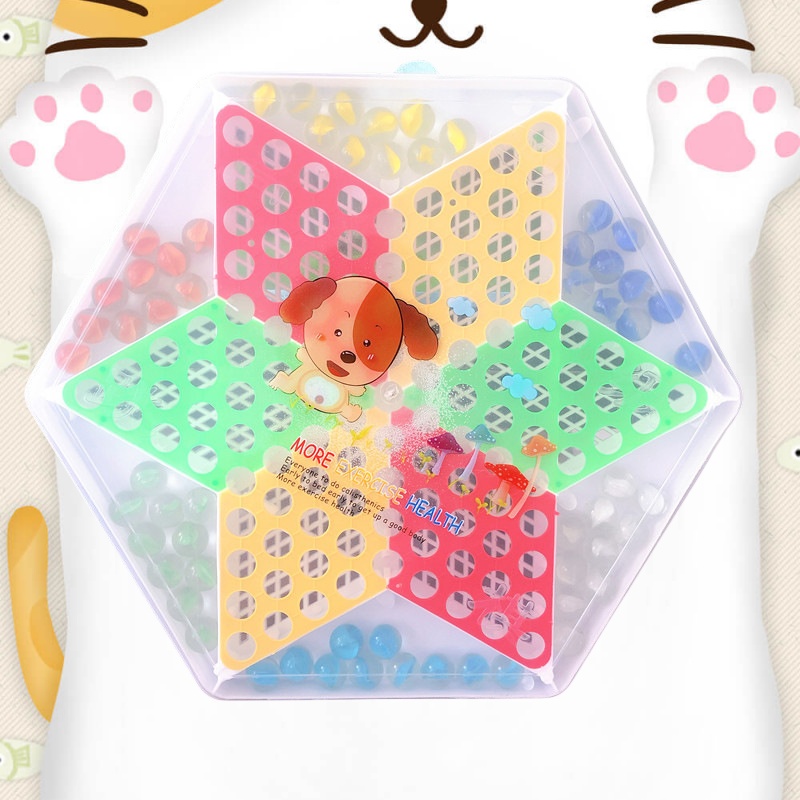 六角玻璃珠跳棋  波子棋