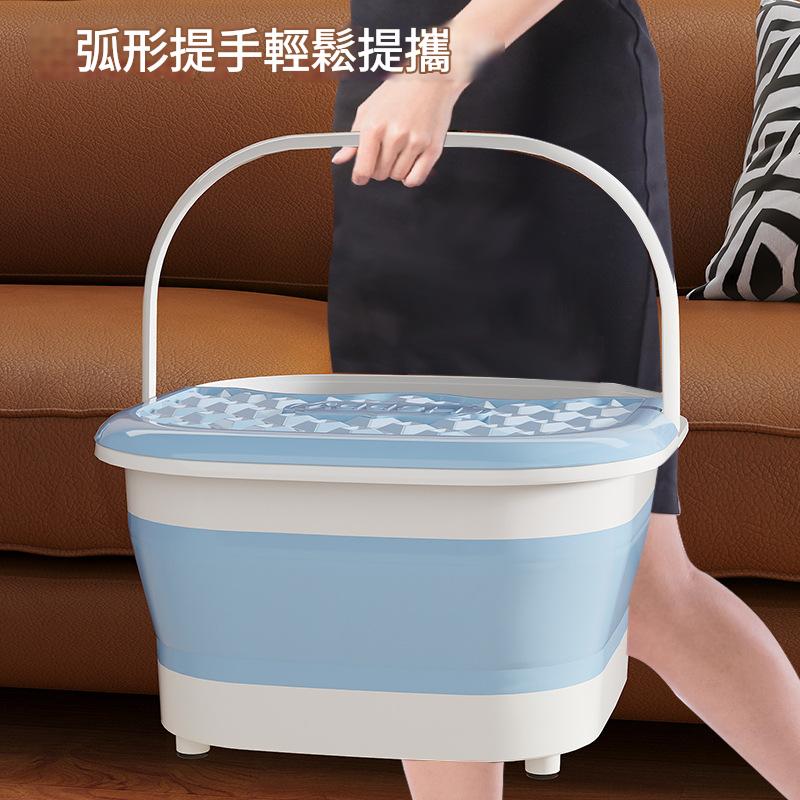 家用折疊加厚泡腳桶帶按摩底   浸腳桶/腳桶