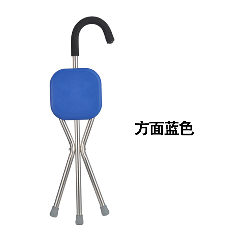 不銹鋼三腳手杖凳   可摺拐杖椅/拐杖椅