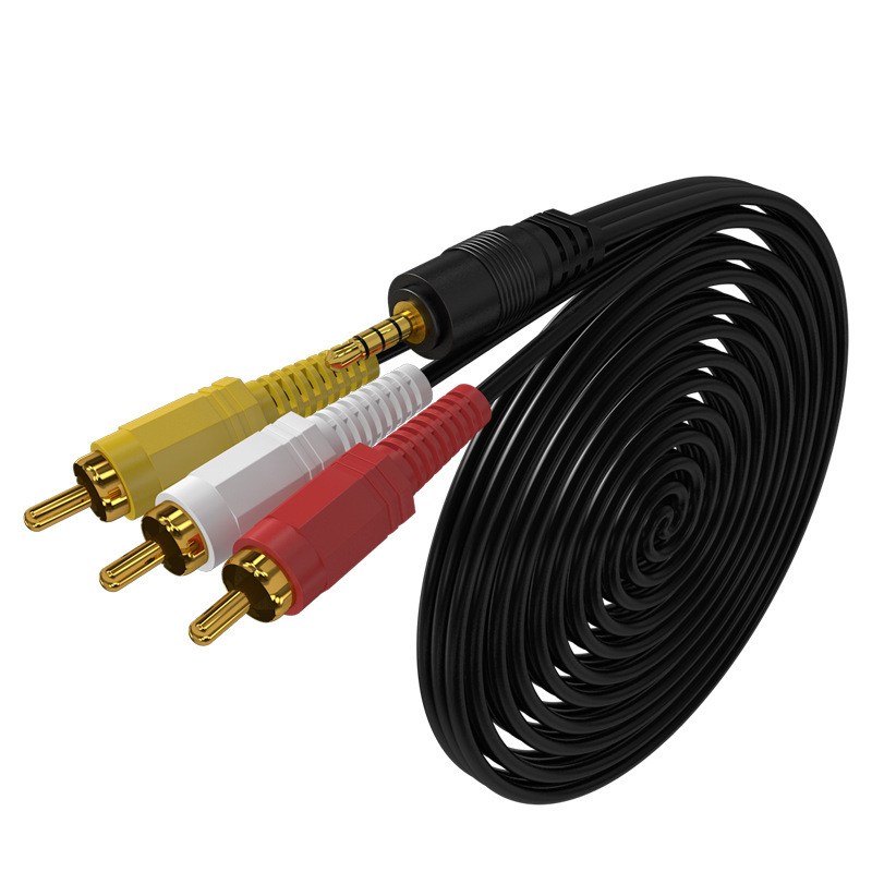 一分三音視線3.5mm轉3RCA連接線AV