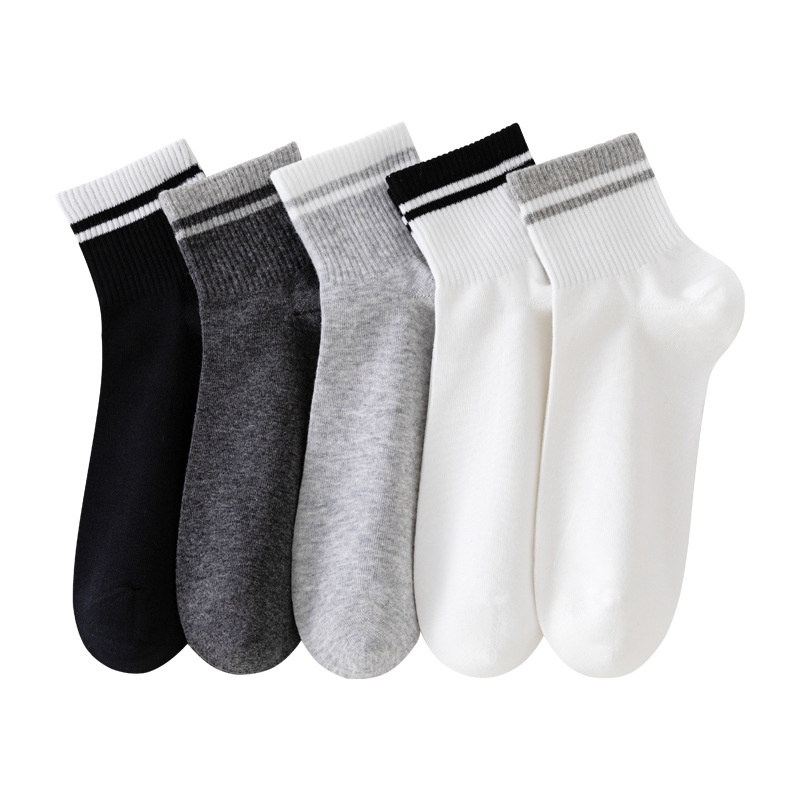 條紋純色運動男襪   波襪