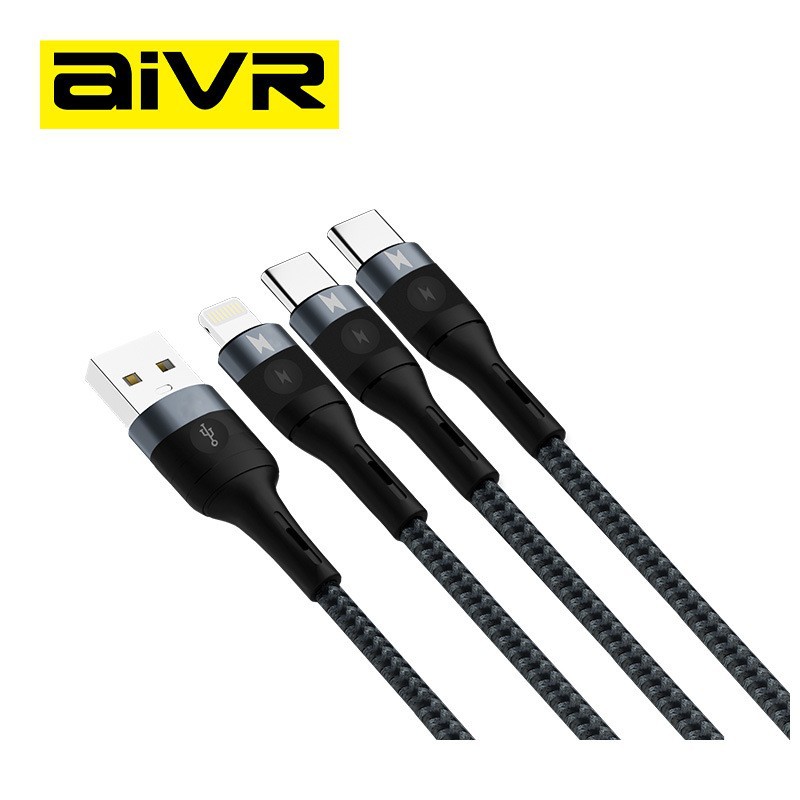 AIVR K371R 3in1 ios+Type-C+Type-C數據綫 充電線/傳輸線