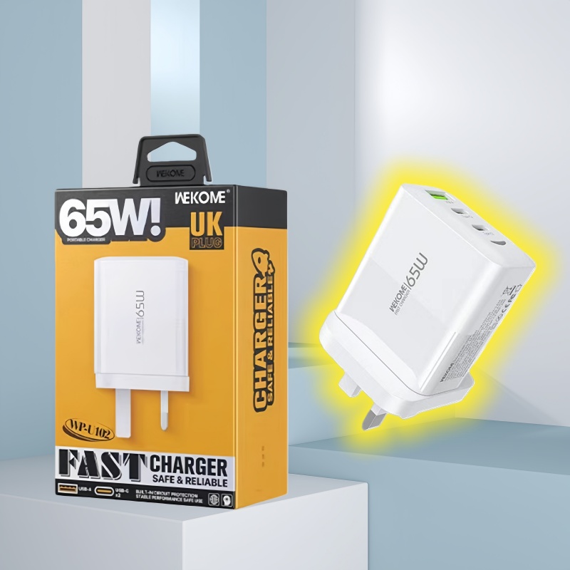 WEKOME 雷神系列65W A+C+C充電器WP-U102（英規）充電器/火牛