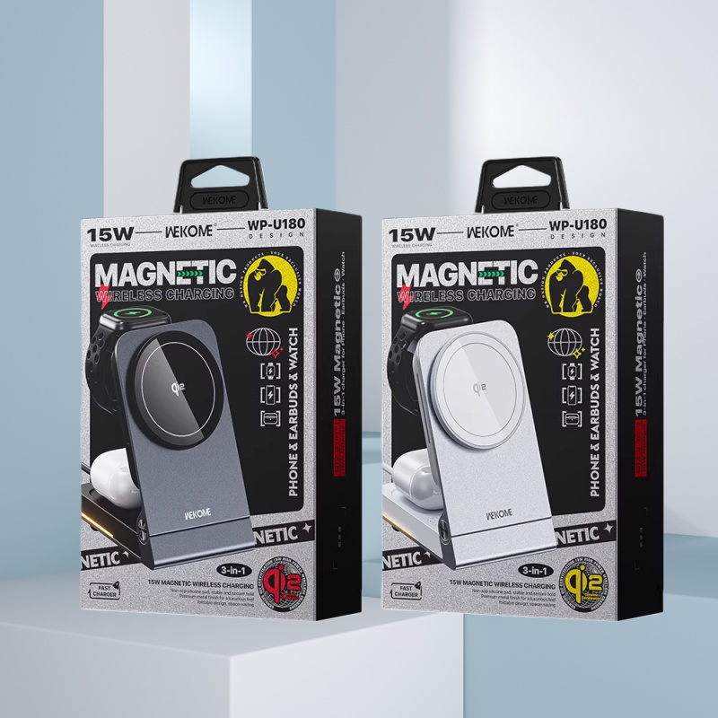 WEKOME 圖南 QI2三合一無線充 WP-U180 充電器/火牛